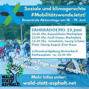 Share-Pic, das für die Raddemo für Mobilitätswende am 19. Juni wirbt.