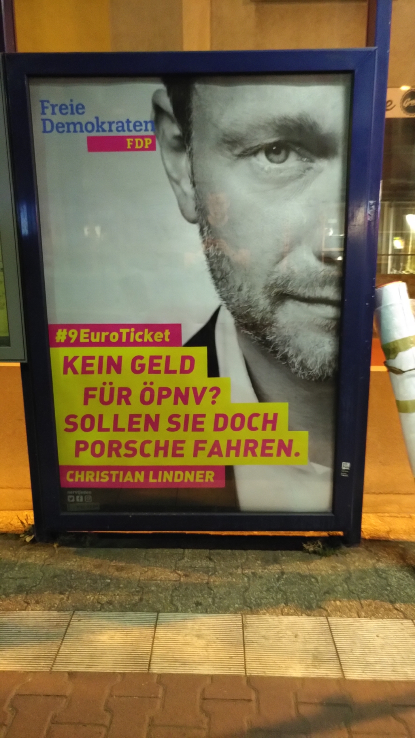 Gefaktes Christian-Lindner-Plakat